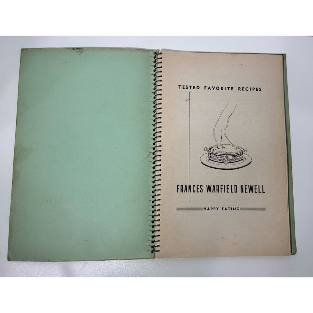 Vintage Recipe Book San Francisco Frances Warfield Newell 1942 Stained - Picture 3 of 7